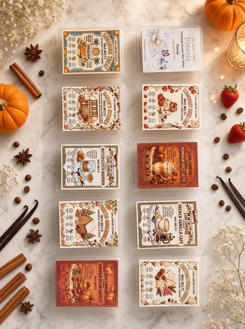 Butterscotch Bourbon Soy Wax Melts – Warm, Smoky, Indulgent Fragrance (6-Cube Pack)