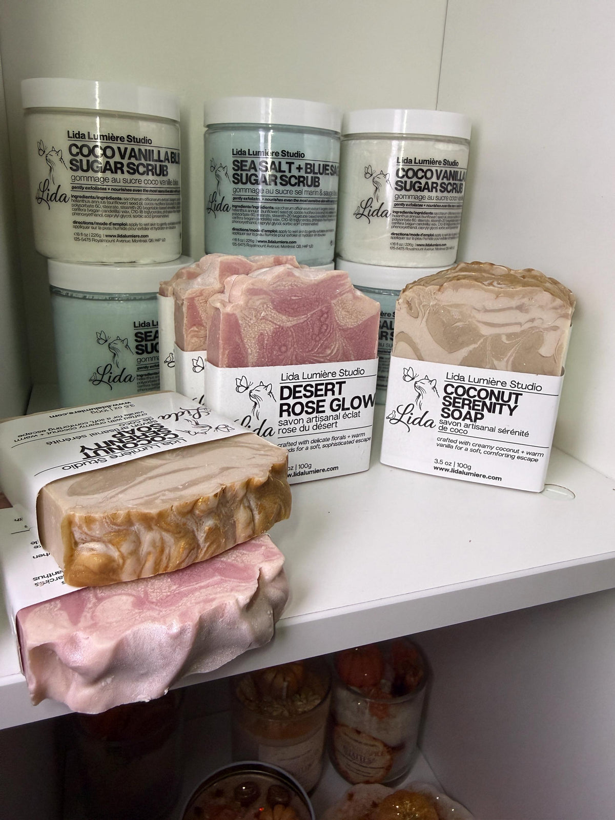Desert Rose Glow Artisan Soap | Pink Swirl Cold Process, Sensitive Skin, Body-Safe Glitter