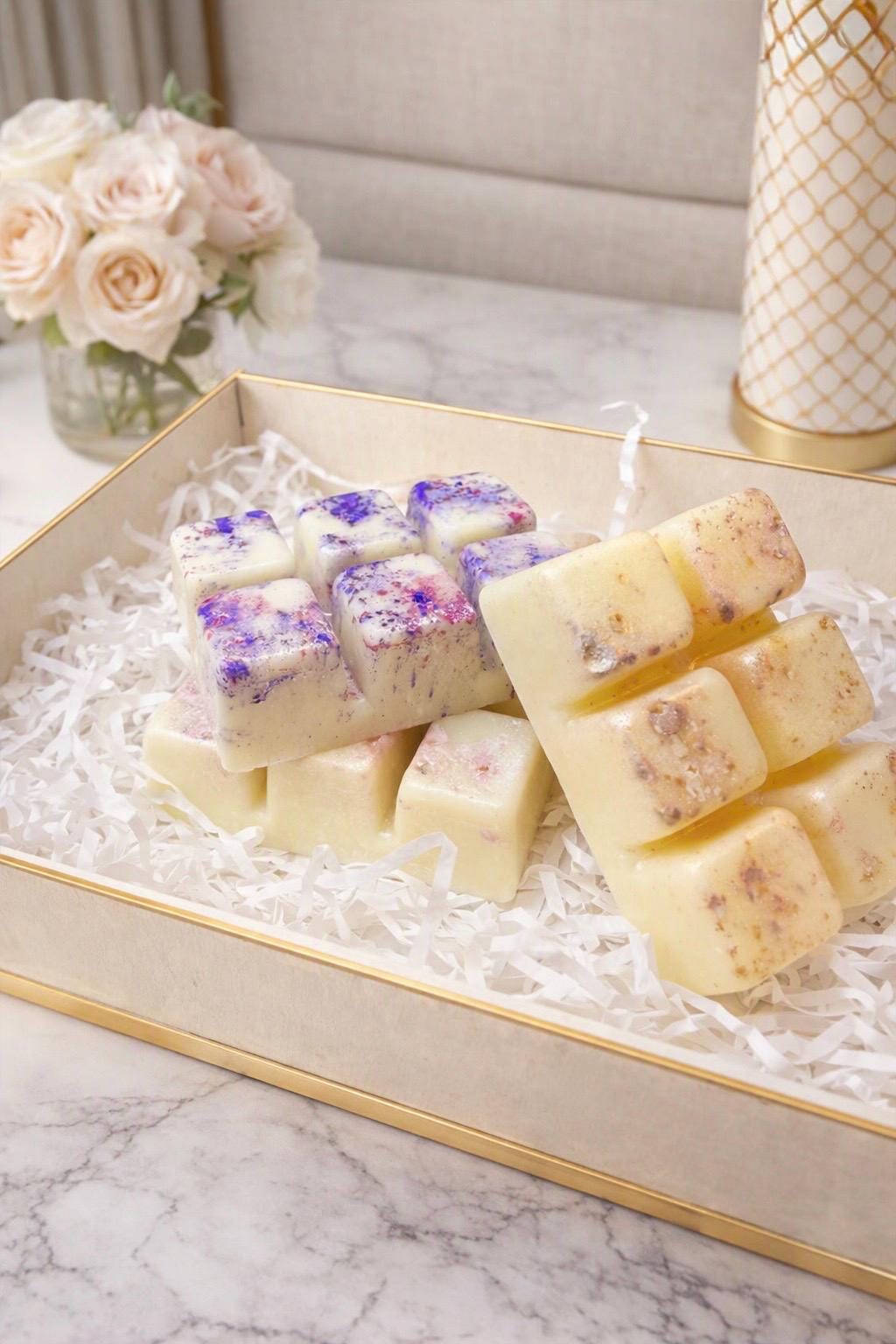 Frosted Gingerbread Wax Melts – Holiday Spice Soy Wax (6-Cube Pack)