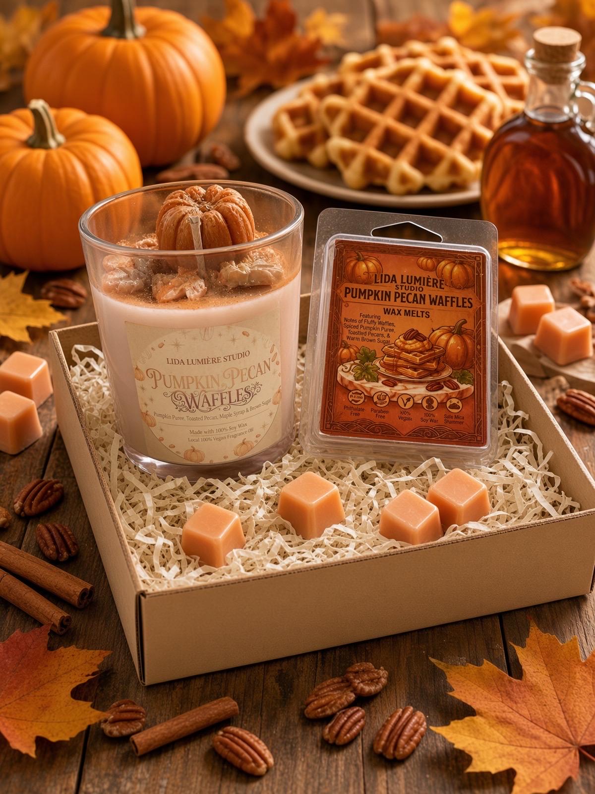 Pumpkin Pecan Waffles Soy Candle – Roasted Pecan, Maple Syrup, Brown Sugar (13 oz)