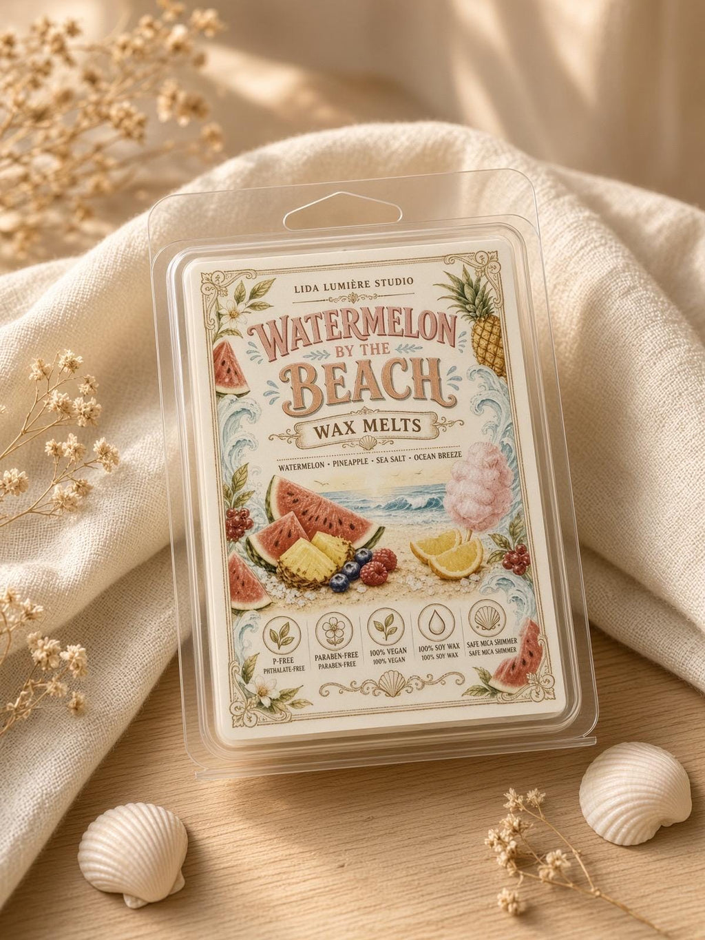 Hand-Poured Coconut Soy Wax Melts, Fall Winter Luxury Scents (4 for 20)