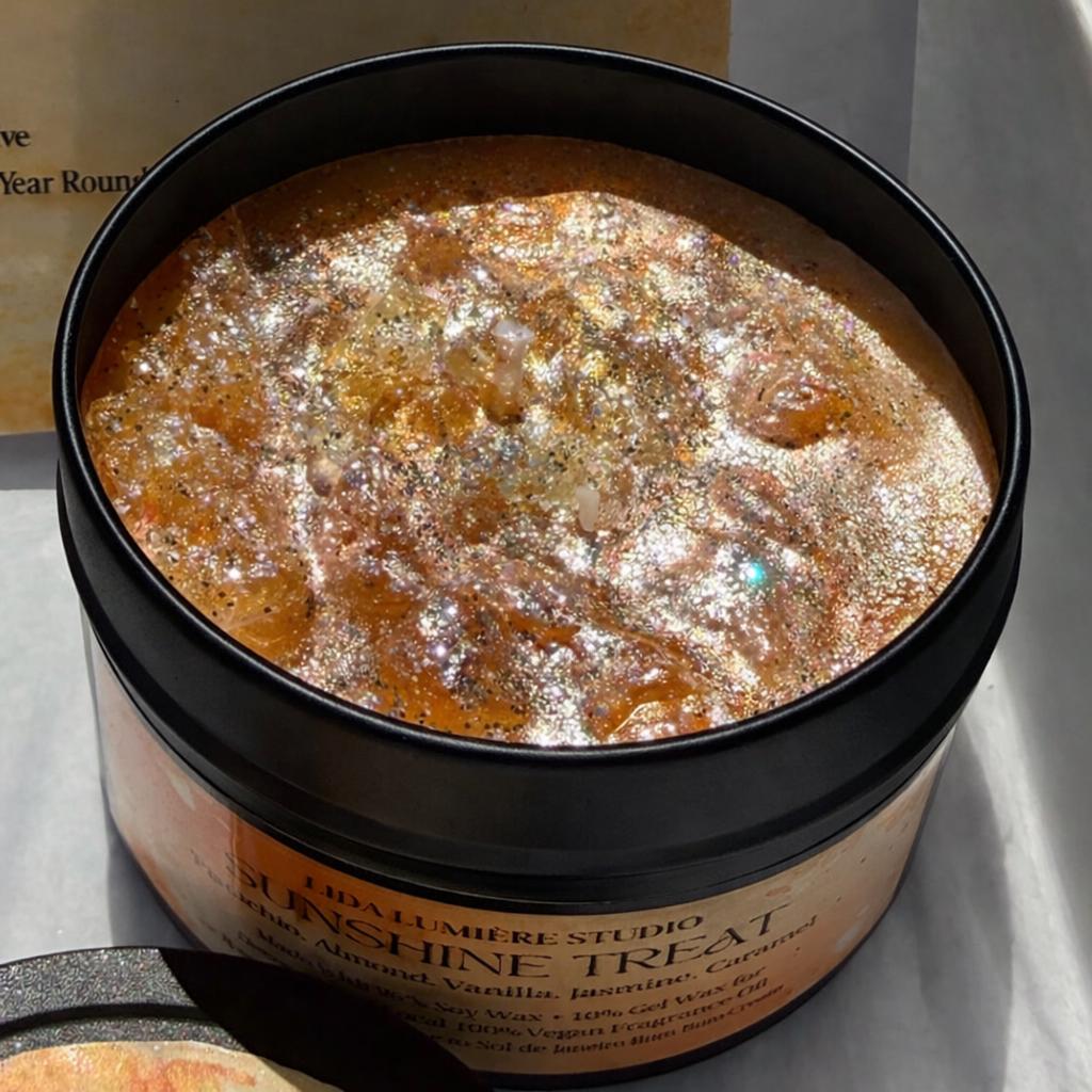 SUNSHINE TREAT – Sweet Luxury Candle Inspired by Sol de Janeiro Bum Bum Cream
